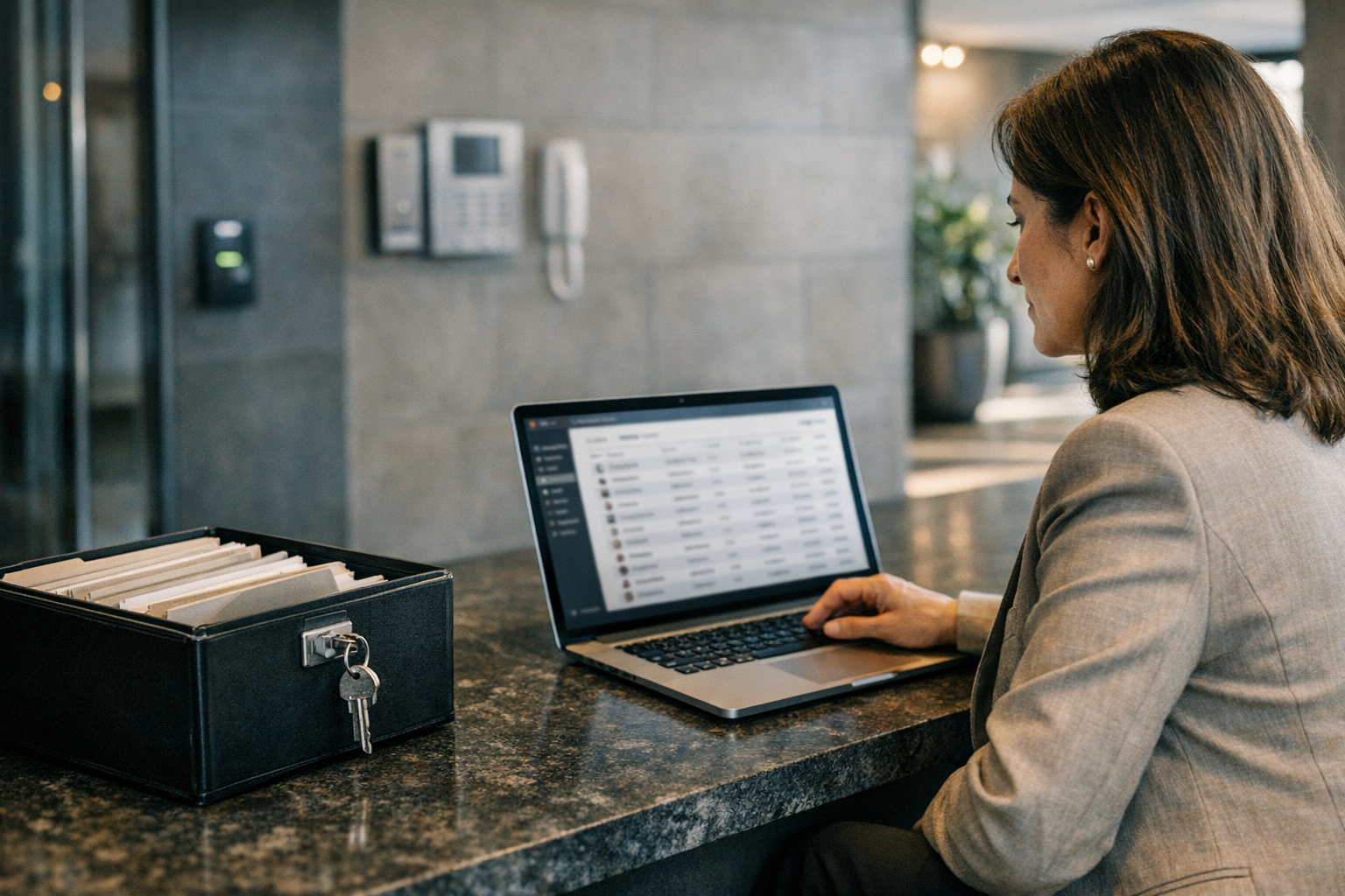 Administración de condominio resguardando datos personales de copropietarios en plataforma digital